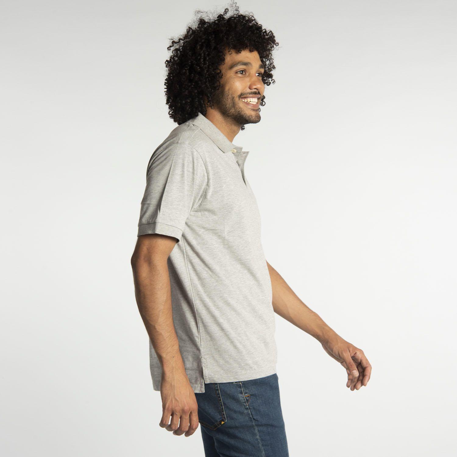 Polera Polo Hombre Fdtn Jersey Knit Pol Gris-1