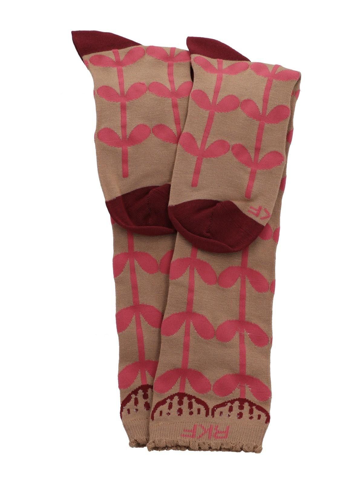 Calcetín Bambú Mujer Kh St Leaf Café-2