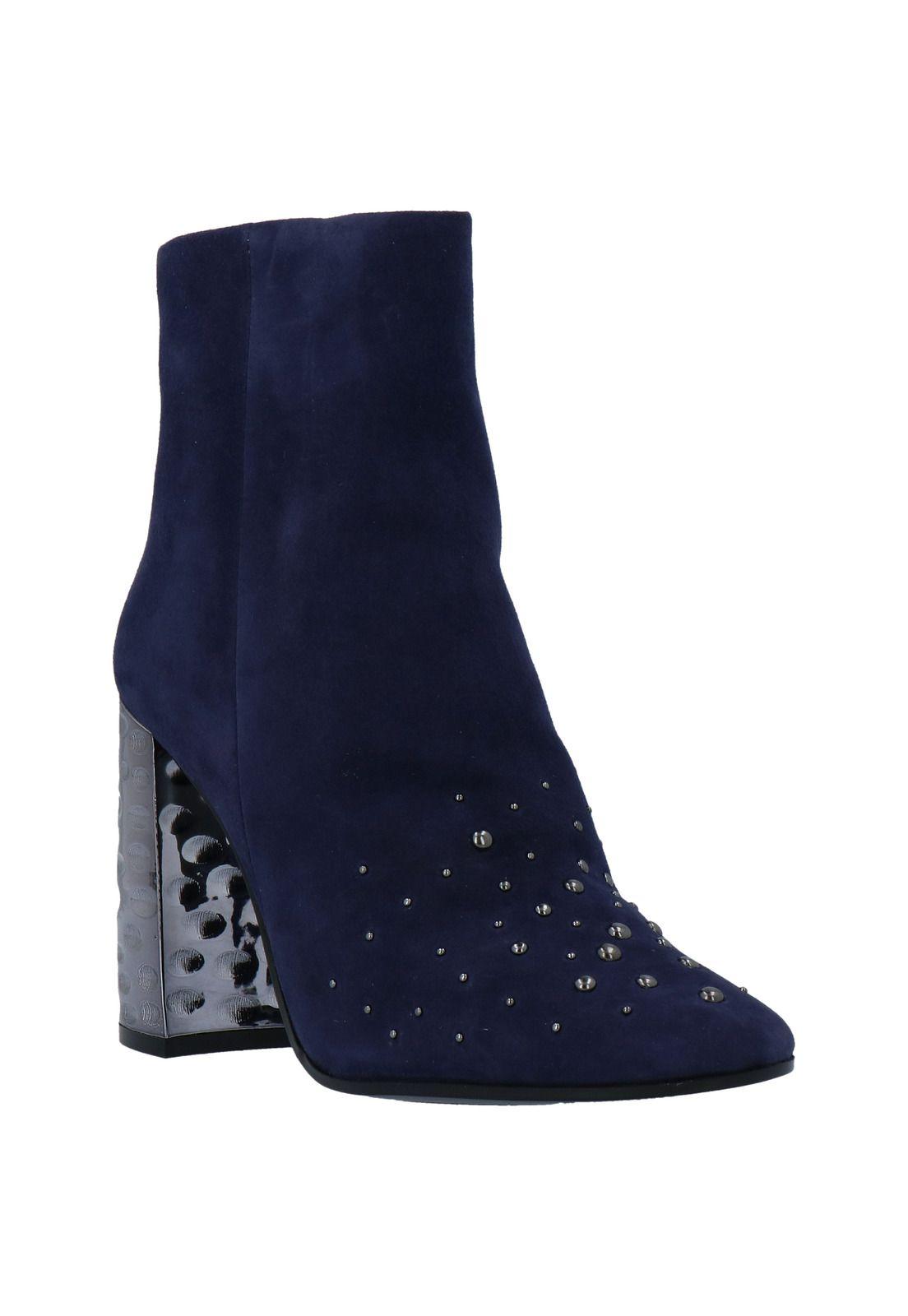 Botin Mujer Cuero Osten Azul-0