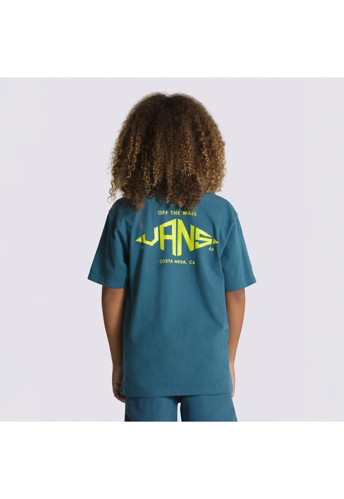 Polera Manga Corta Dimond V Ss Azul Niño-0