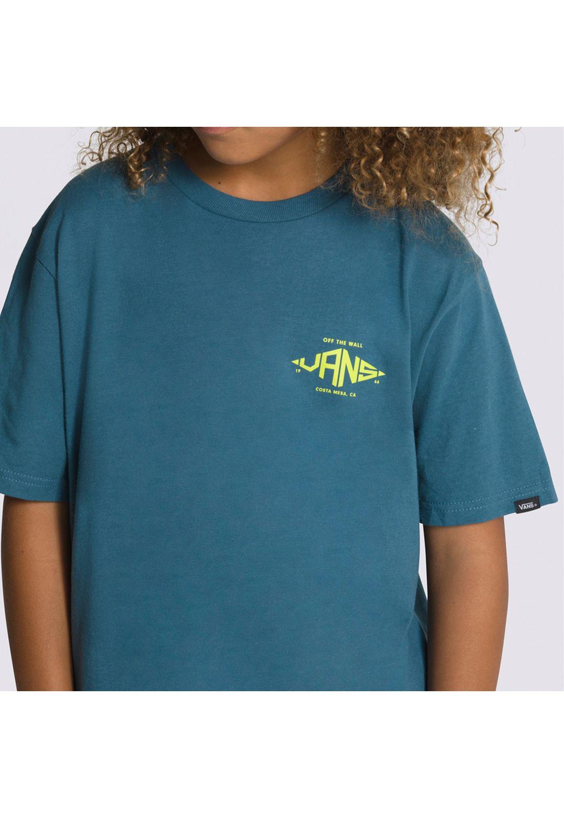 Polera Manga Corta Dimond V Ss Azul Niño-4