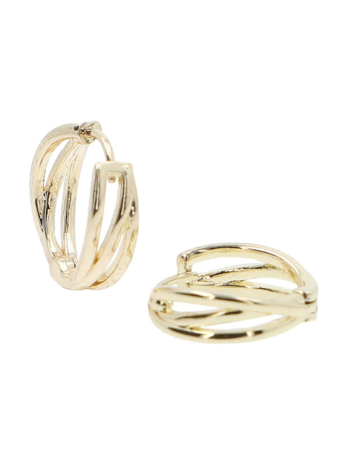 Set 7 Aros Mujer Mix Set Metalizado Dorado-2