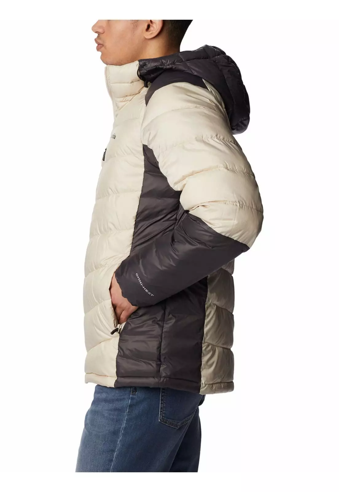 Chaqueta Hombre Labyrinth Loop Hooded Crema-1