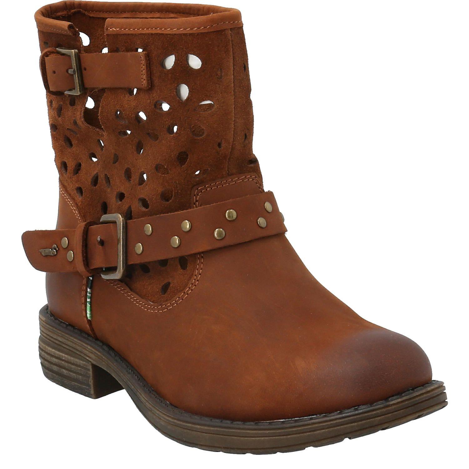 Botin Cuero Primrose Café Mujer Rockford-0