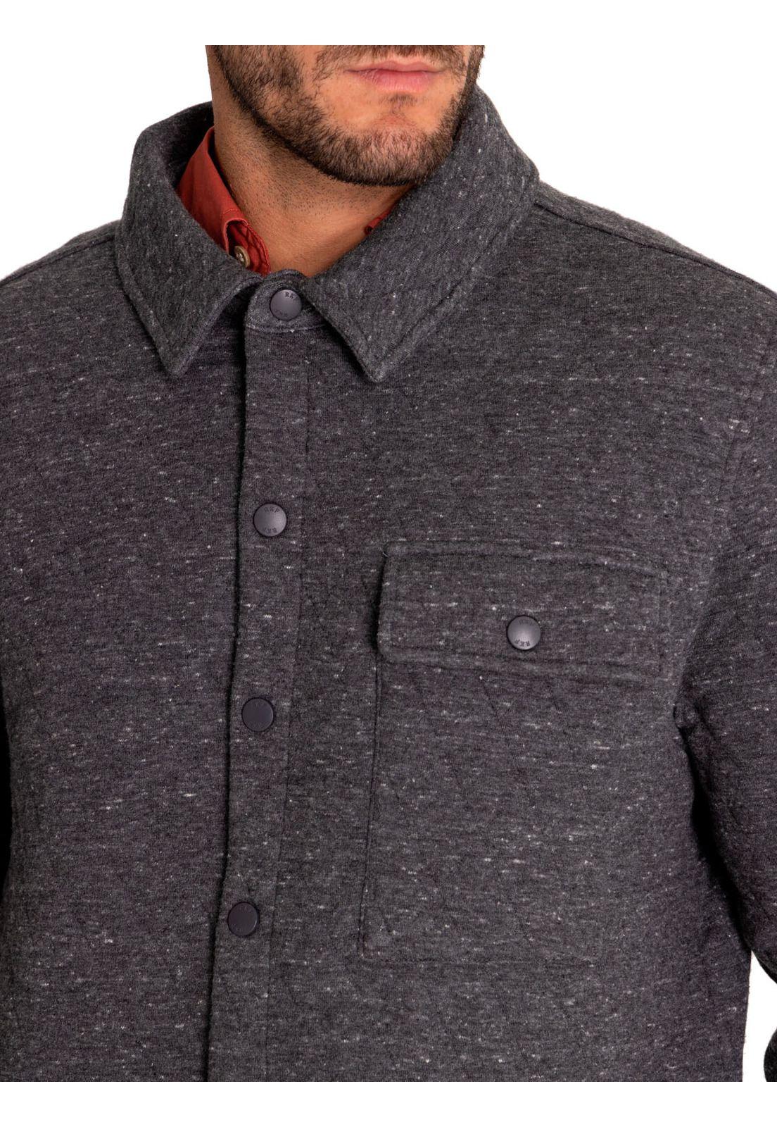 Polerón Fibras Reciclada Hombre Burgofull Gris-8