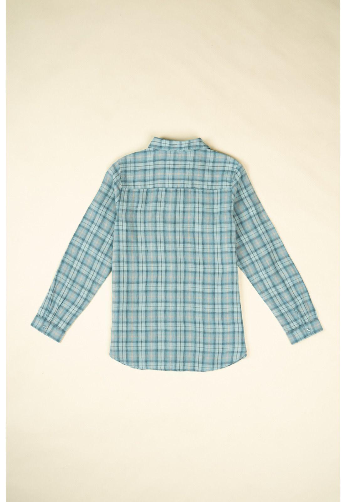 Blusa Lino Orgánico Mujer Marina Gris-1