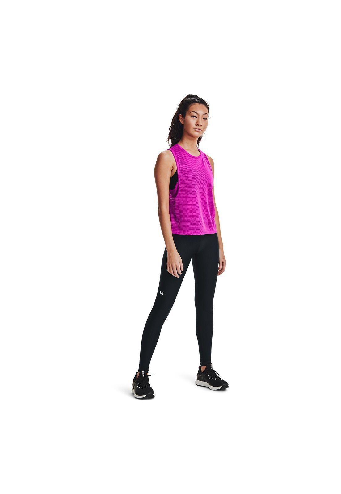 Calza Mujer Armour Mid Leg Negro-4