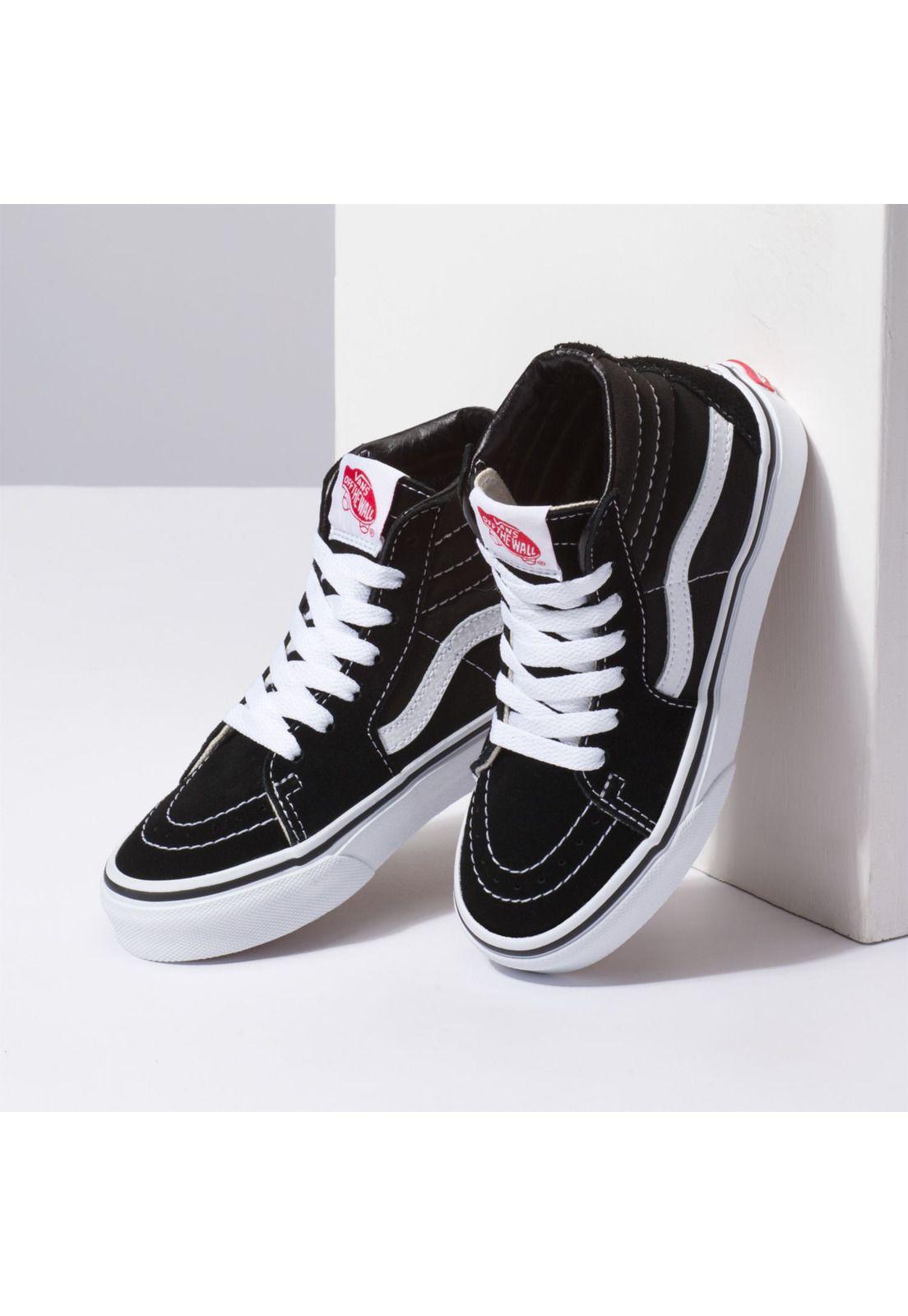 Zapatilla C/Cana Niño Uy Sk8-Hi Black/True White-3