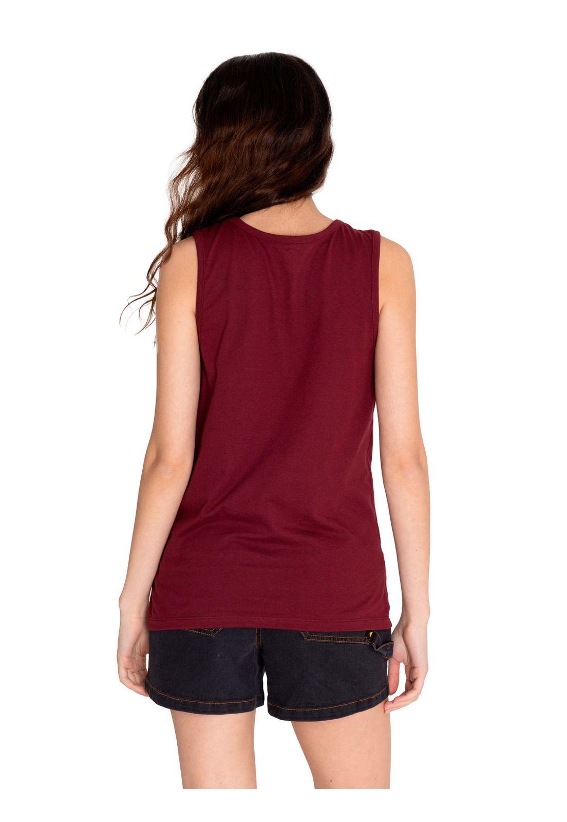 Polera Sin Manga Mujer Caterpillar LogoTank Rojo-1