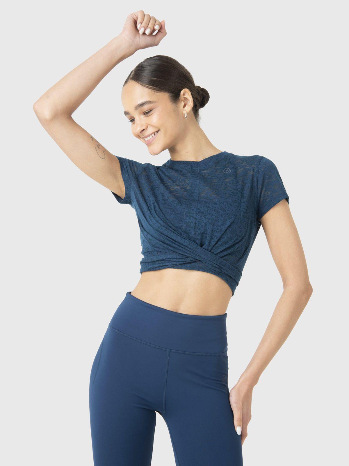 Polera Manga Corta Mujer Luna Azul Oscuro-1