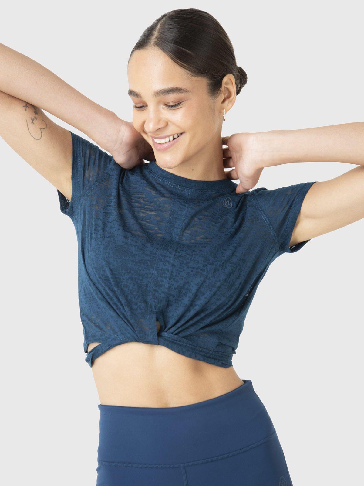 Polera Manga Corta Mujer Luna Azul Oscuro-4