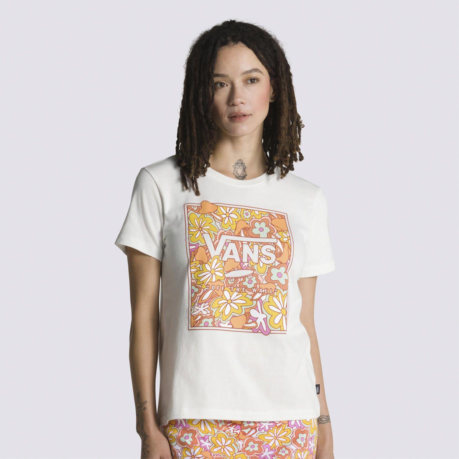 Polera Manga Corta Resort Floral Bx F Crema Mujer-1