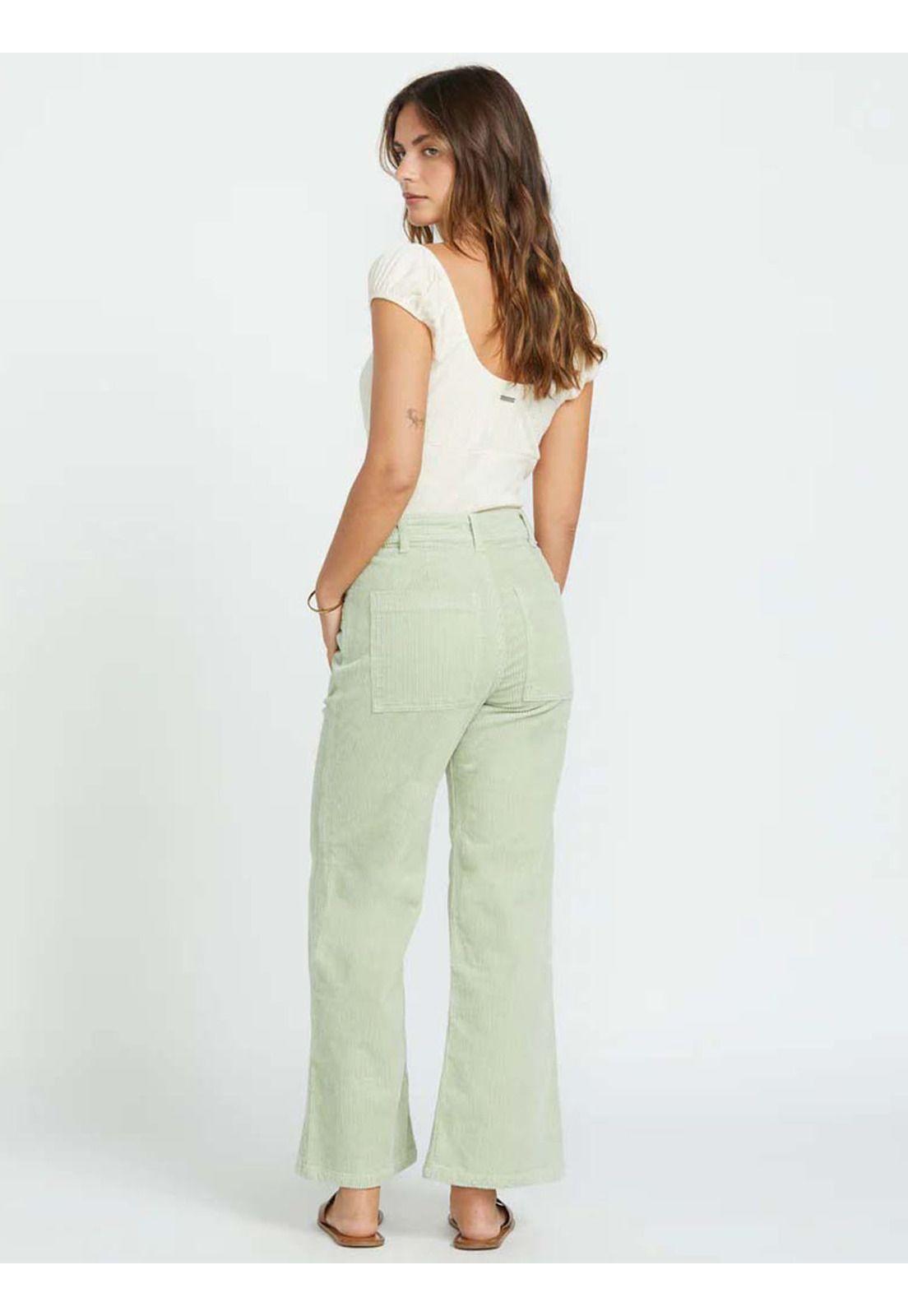 Pantalón Mujer Be Free Cotelé Verde Billabong-1