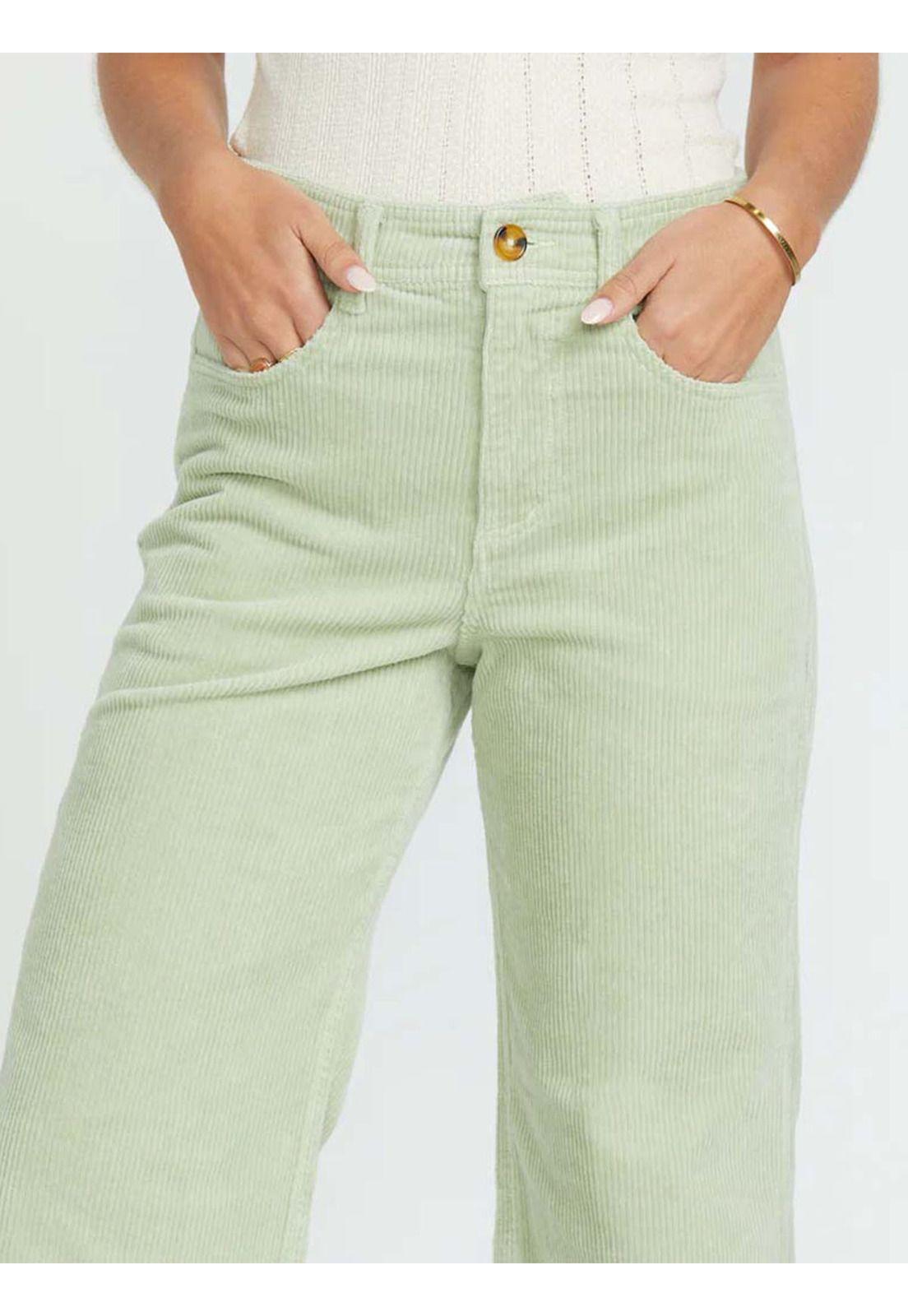 Pantalón Mujer Be Free Cotelé Verde Billabong-5