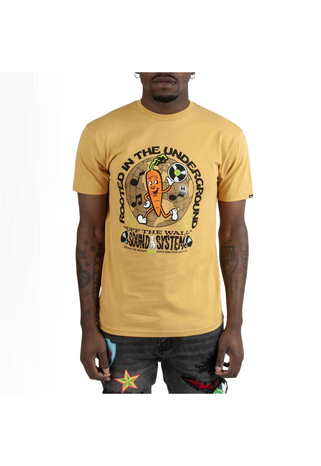 Polera Manga Corta Rooted Sound ST Amarillo Hombre-0