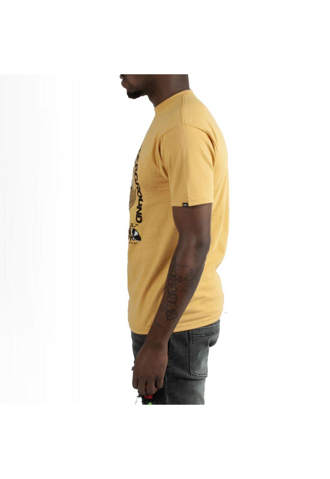 Polera Manga Corta Rooted Sound ST Amarillo Hombre-1
