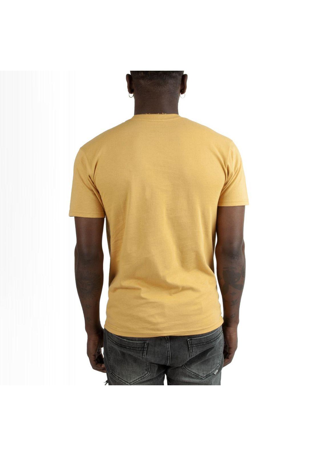 Polera Manga Corta Rooted Sound ST Amarillo Hombre-3