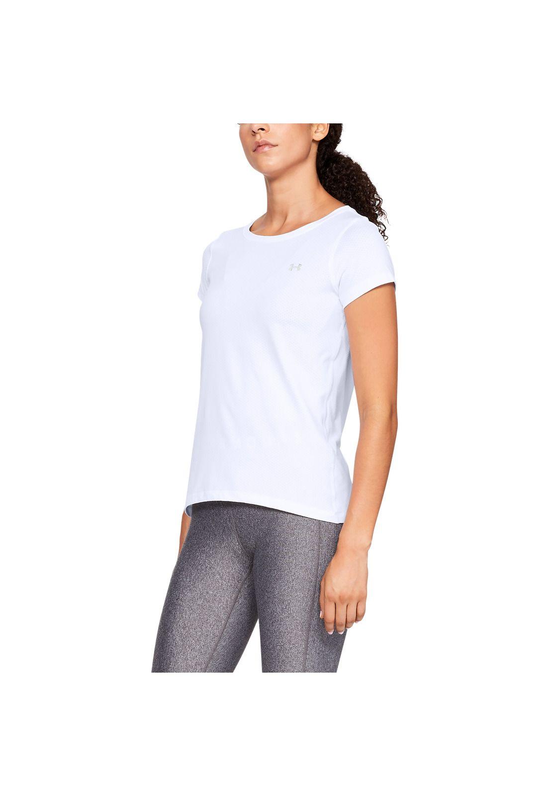 Polera M/C Mujer UA Hg Armour Ss Blanco-0