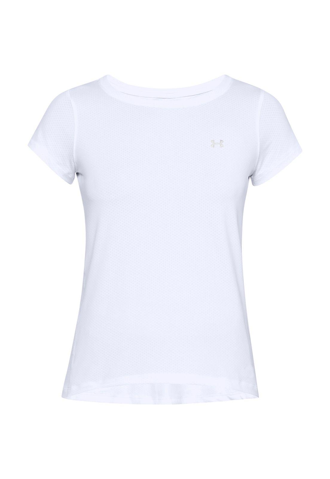 Polera M/C Mujer UA Hg Armour Ss Blanco-4