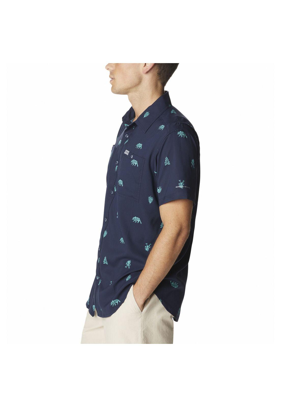Camisa M/C Hombre Utilizer Printed Sho Azul-1