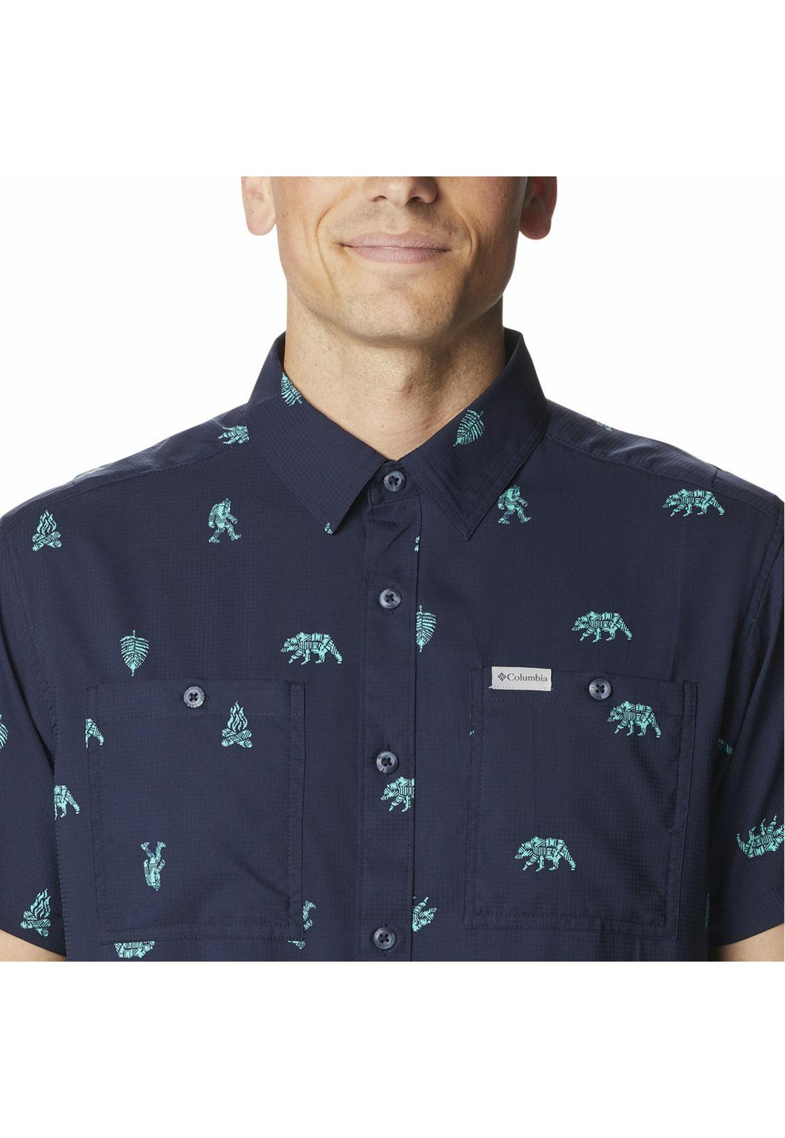 Camisa M/C Hombre Utilizer Printed Sho Azul-3