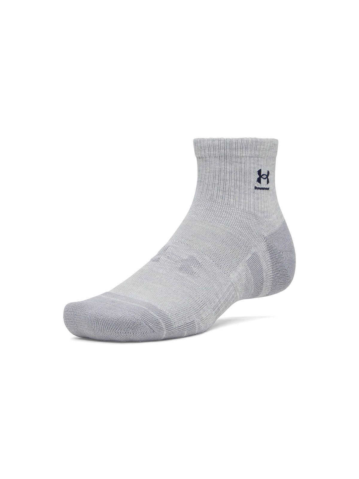 Calcetín UA Performance Tech 3-Pack Quarter Gris Unisex-0
