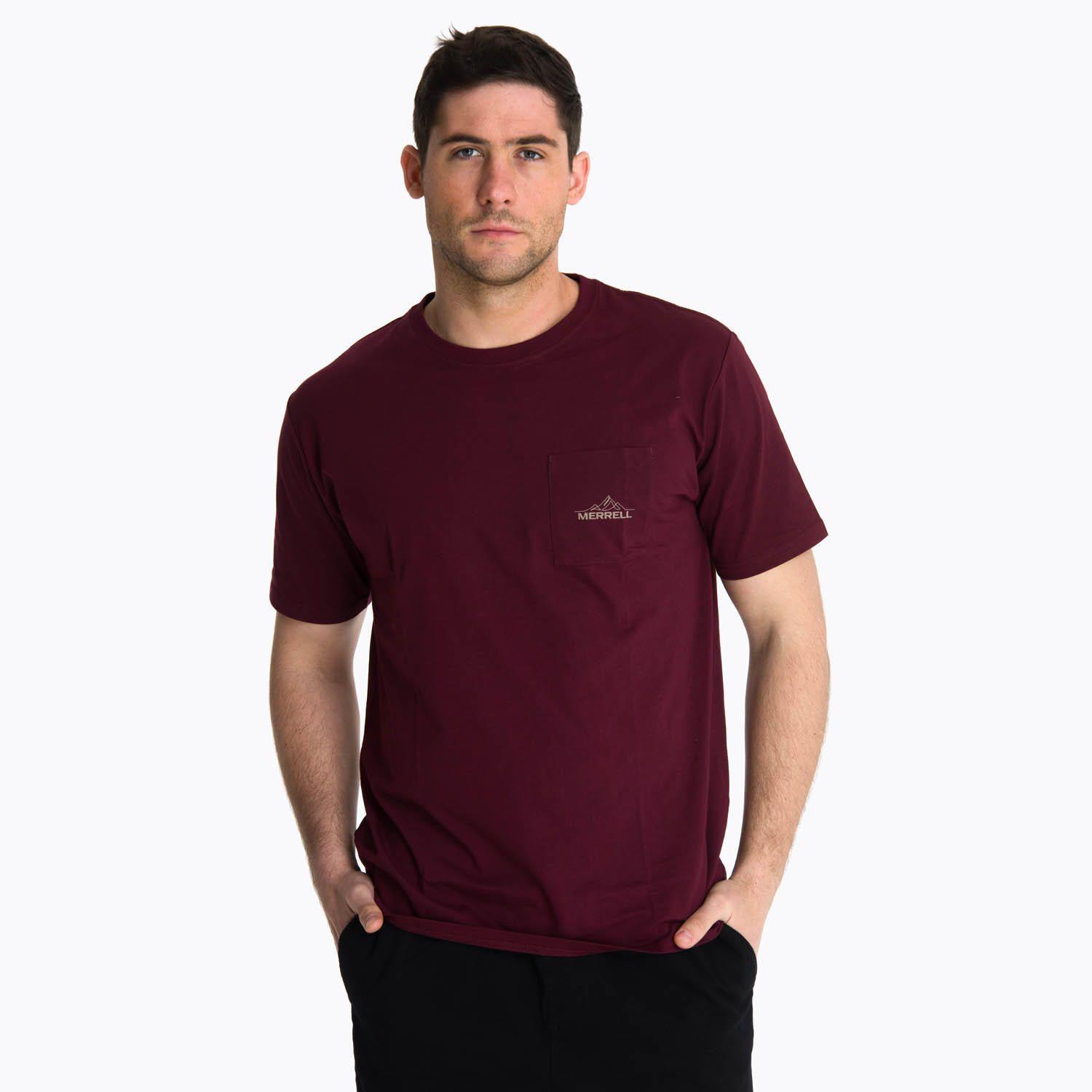Polera Manga Corta Hombre Alice Sp Burdeo -0