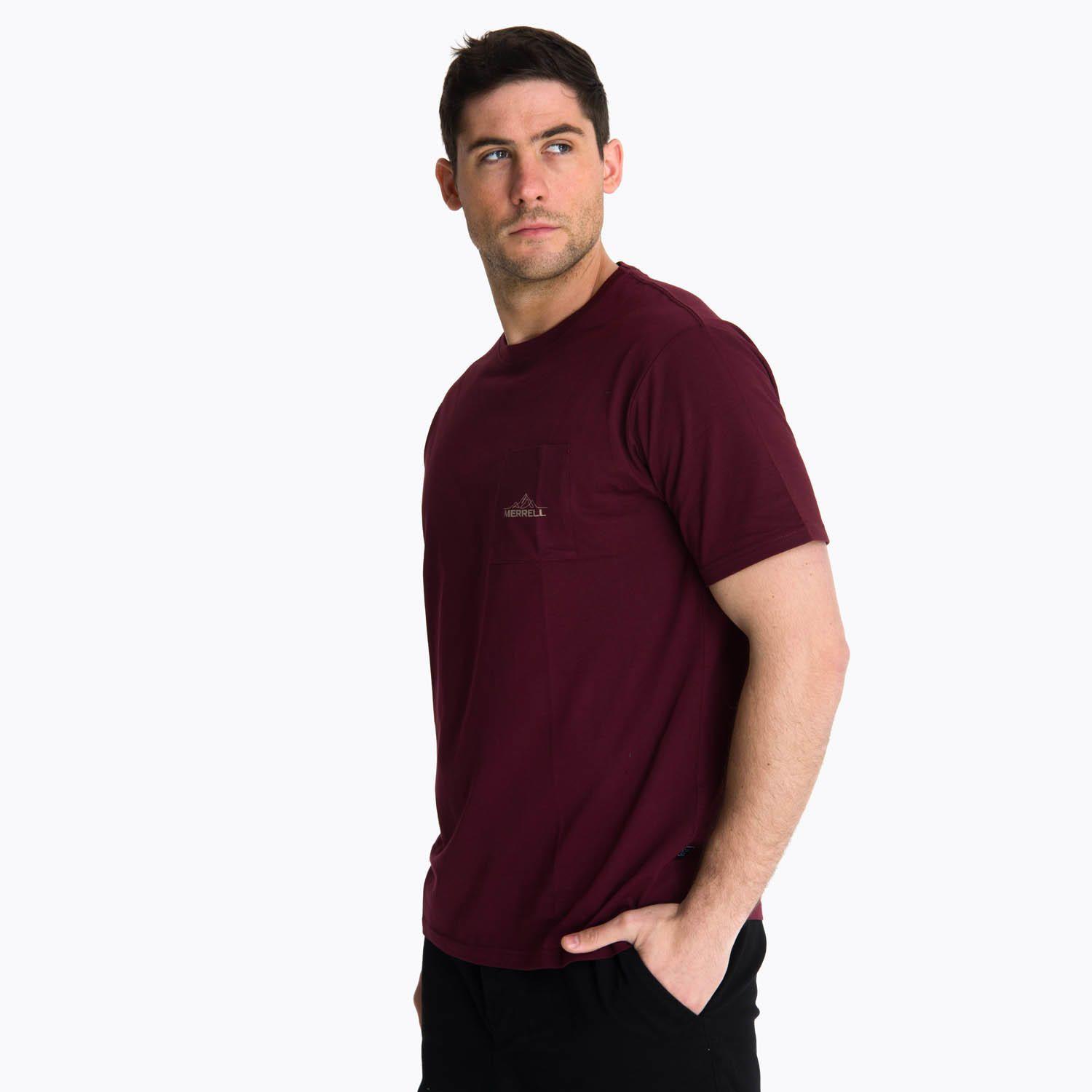 Polera Manga Corta Hombre Alice Sp Burdeo -1