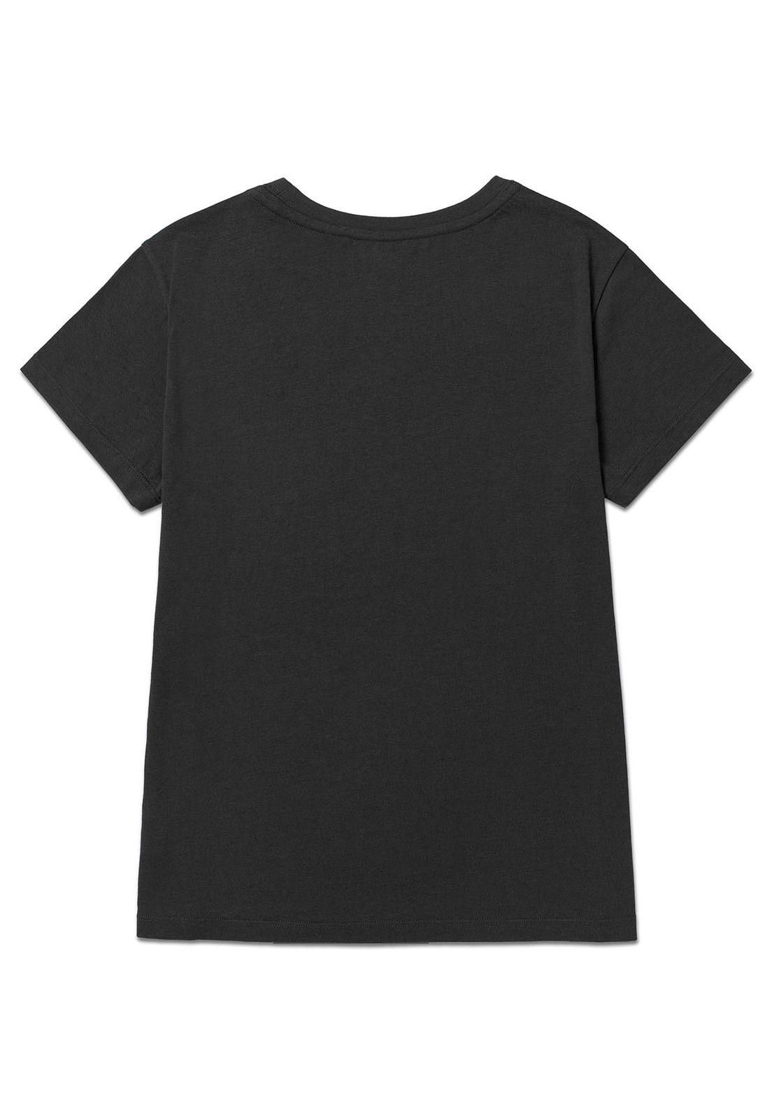 Polera Manga Corta Mujer Logo Negro-1