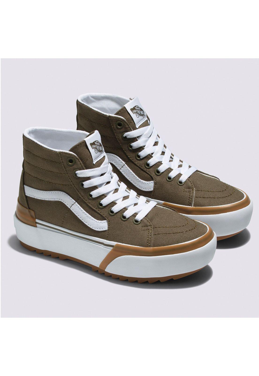 Zapatilla Caña Ua Sk8-Hi Tapered St Oliva Unisex-0