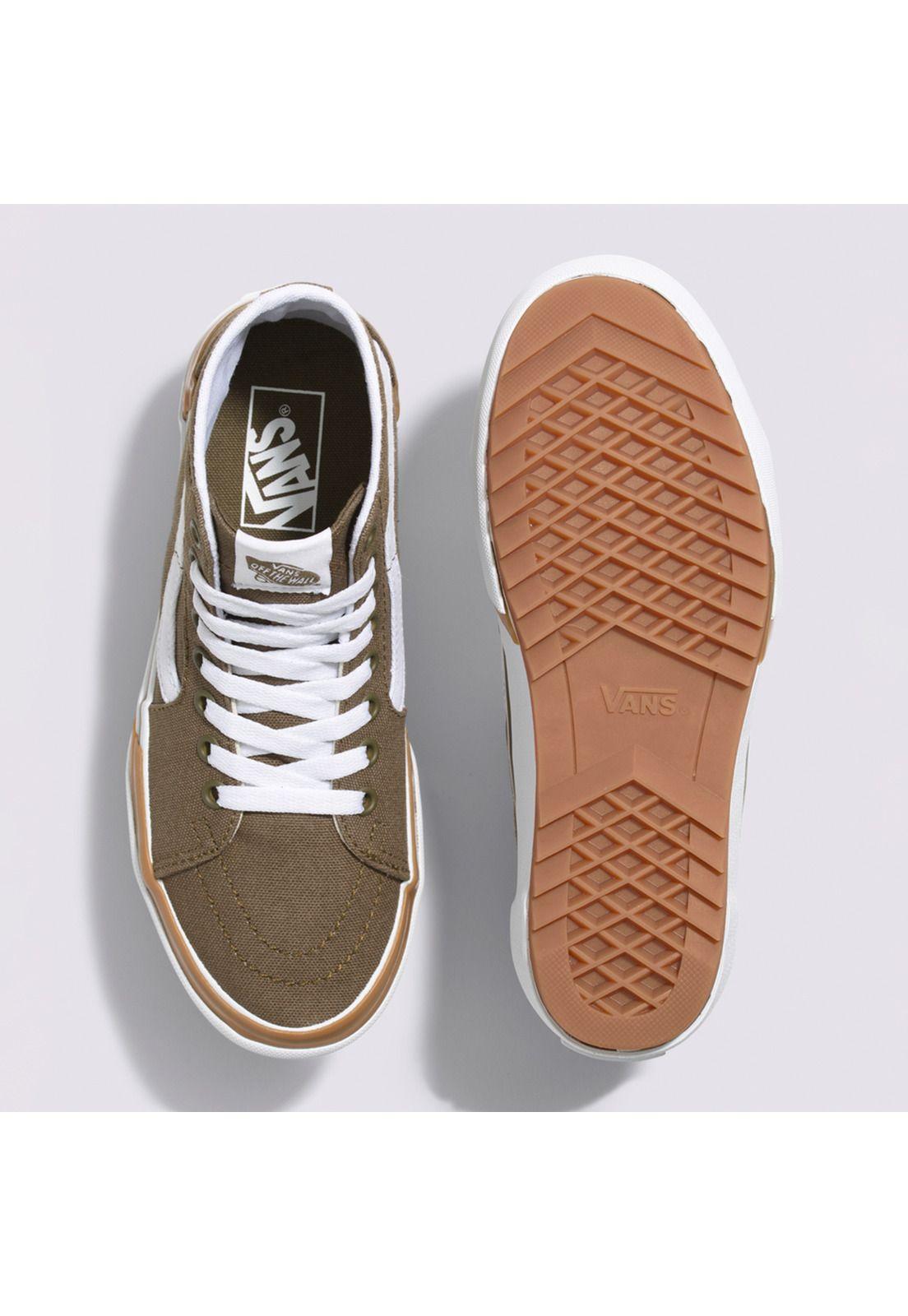 Zapatilla Caña Ua Sk8-Hi Tapered St Oliva Unisex-1