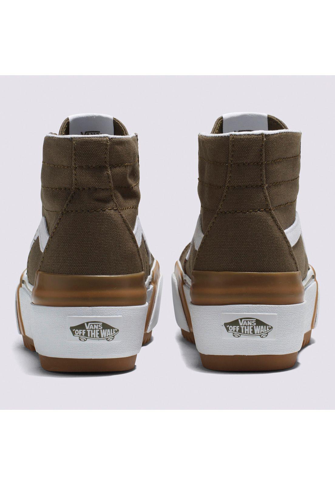 Zapatilla Caña Ua Sk8-Hi Tapered St Oliva Unisex-4