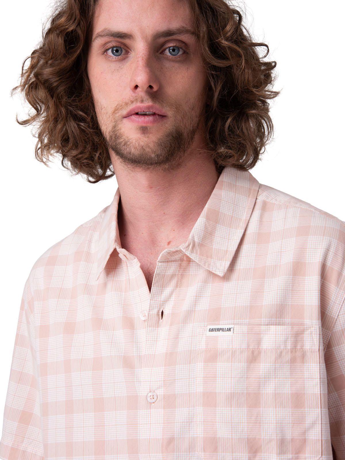Camisa Manga Corta Poplin S/S Shirt Ii Hombre Rosado-3