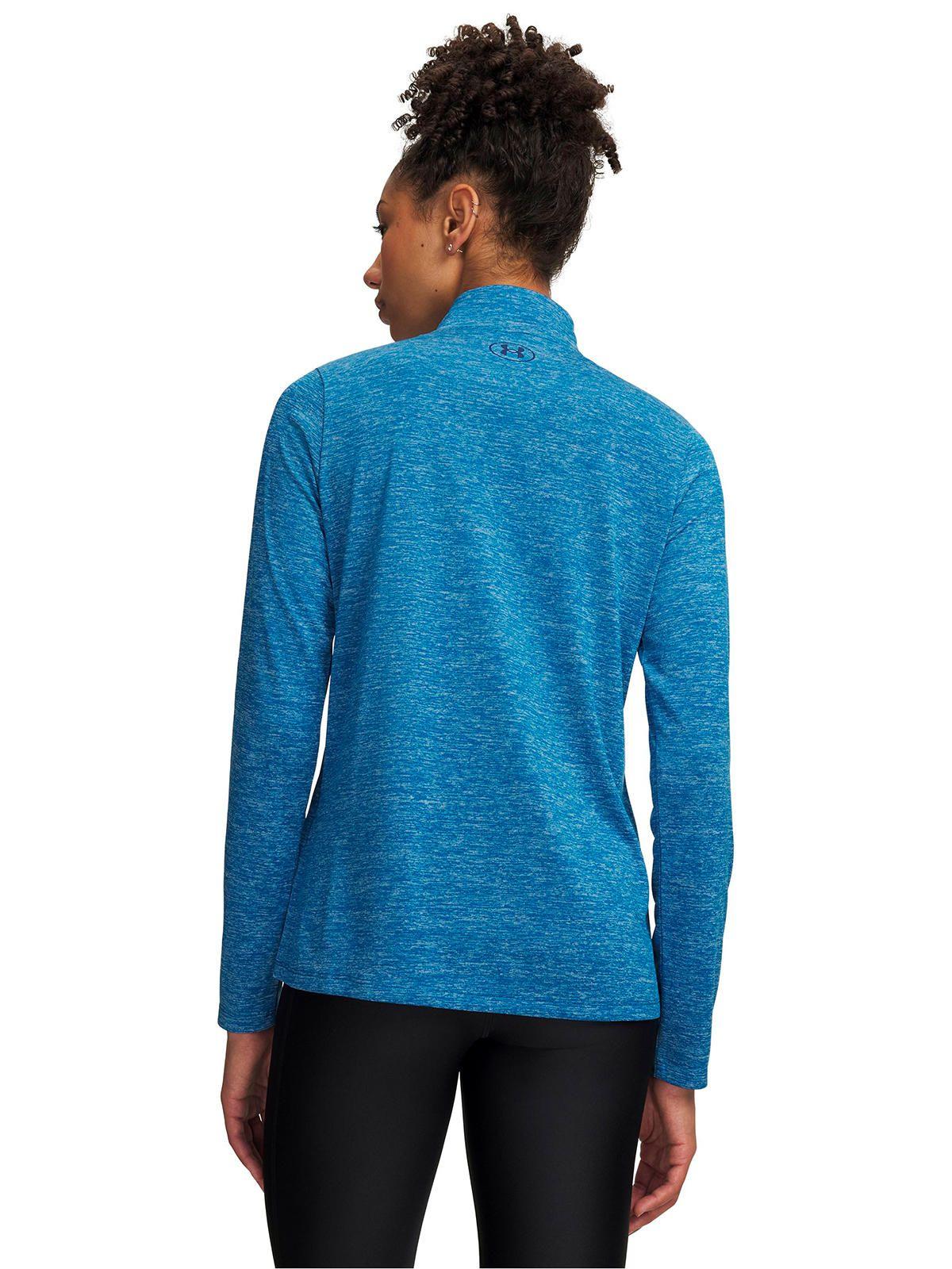 Poleron Tech ½ Zip Twist azul Mujer-1