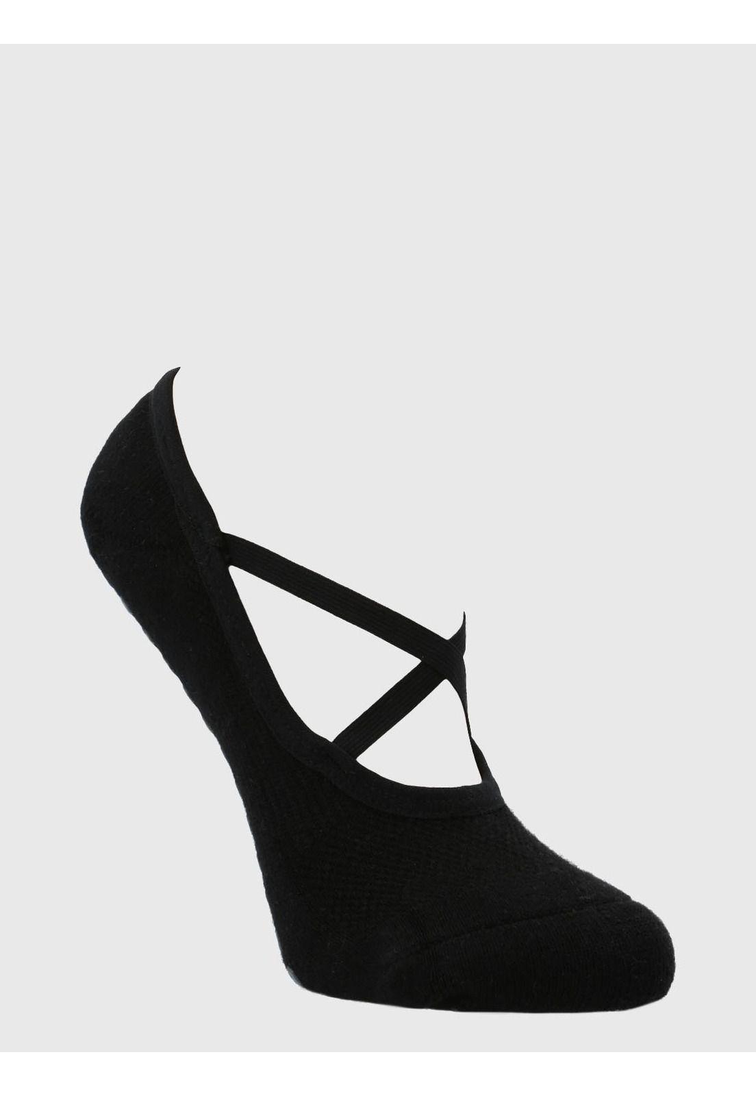 Calcetin Mujer Strappy Grip Negro-2