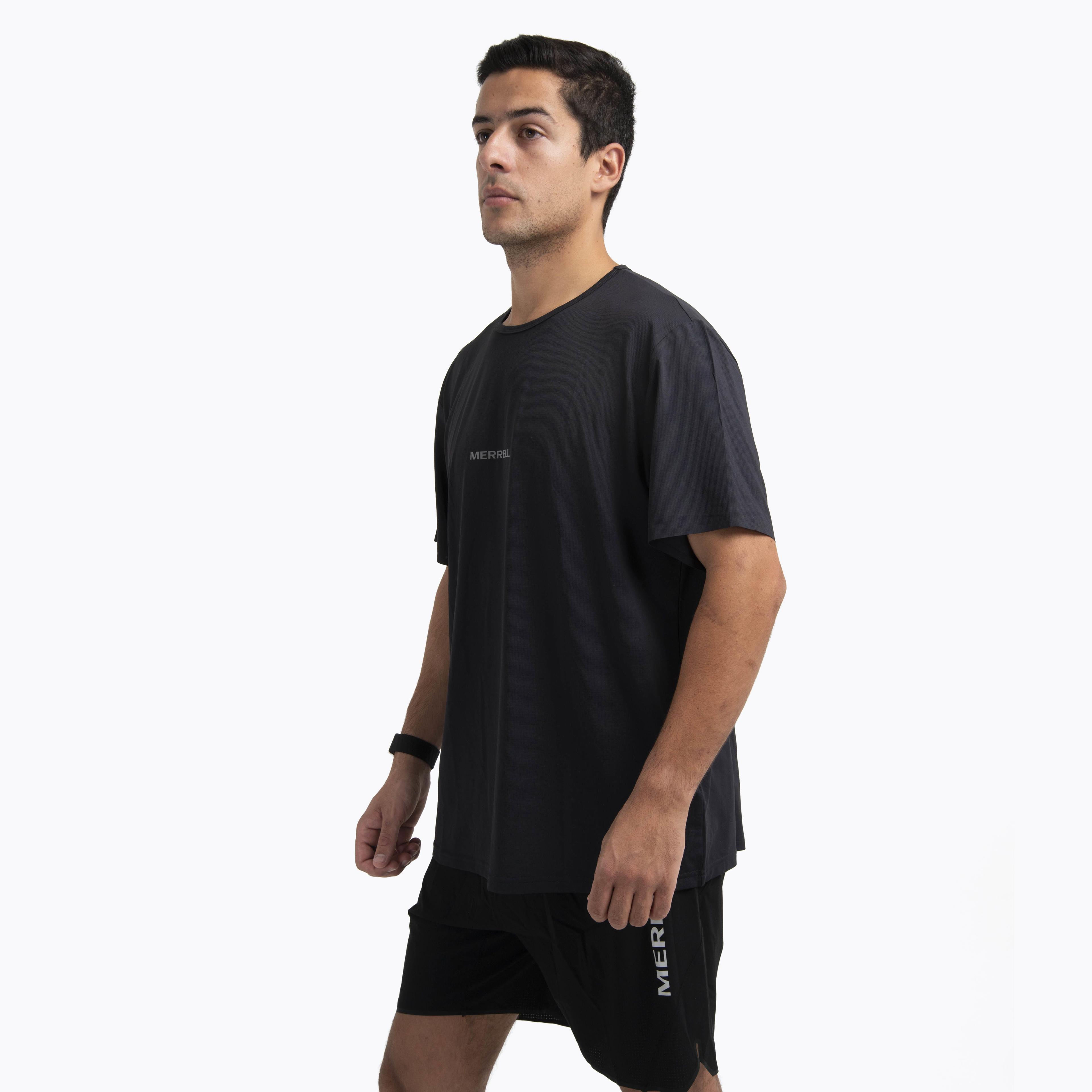 Polera MC Hombre Light Weight Trail Negro-1
