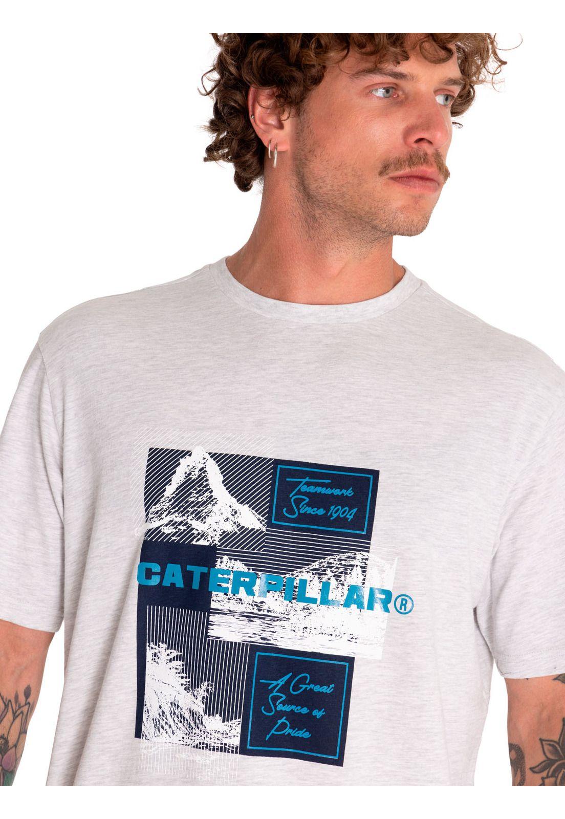 Polera Manga Corta Hombre Photo Real Graphic Gris-4