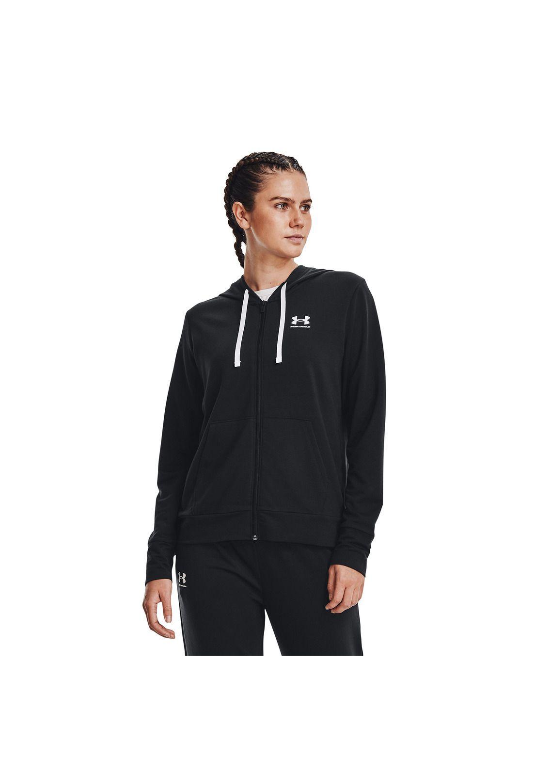 Polerón Mujer Rval Terry Fz Hoodie Negro-2