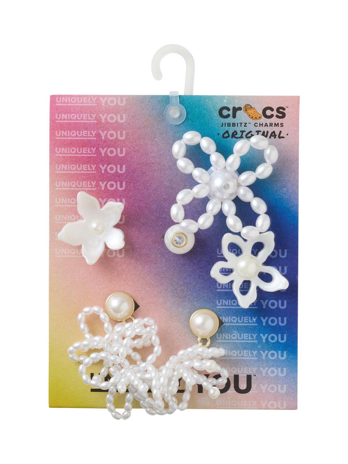 Jibbitz Perlas Blancas Pack 5 Plateado-3