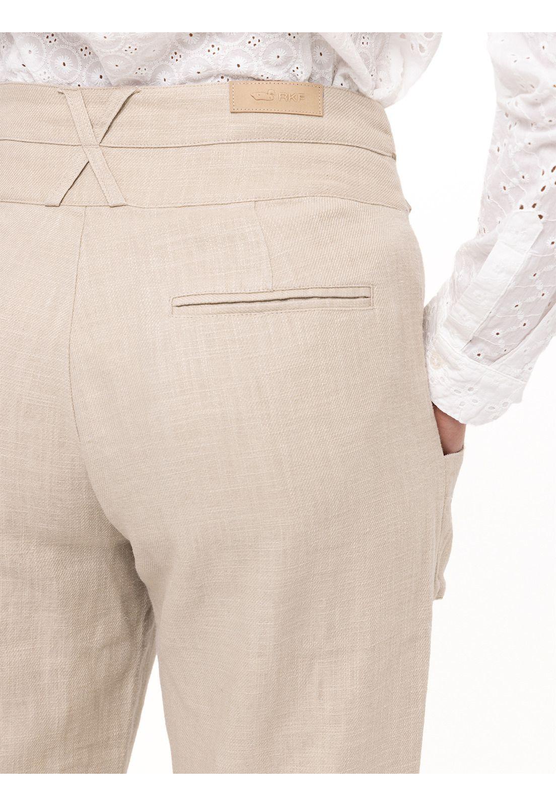 Pantalón Lino Orgánico Amiro Arena Mujer-6