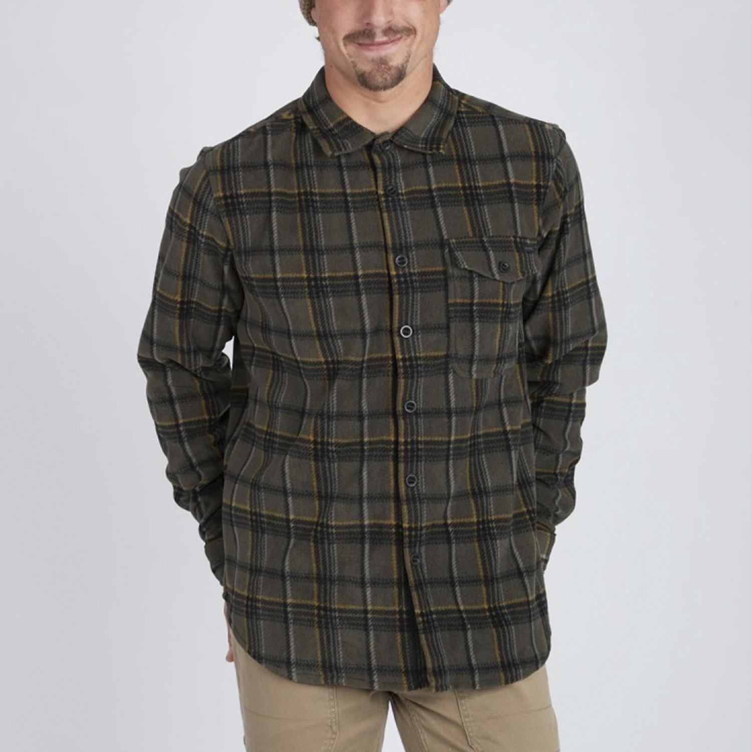 Camisa Manga Larga Furnace Flannel Military-0