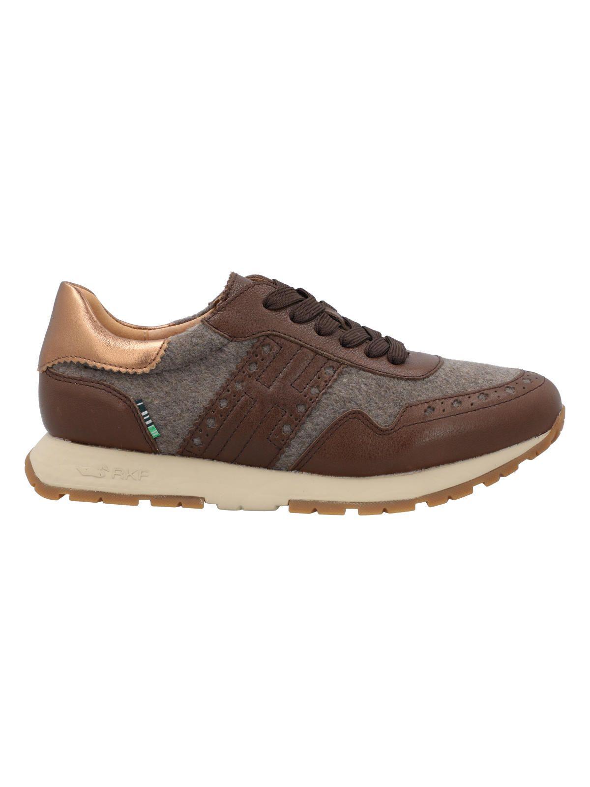 Zapatilla Cuero Mujer Bonete Café-0
