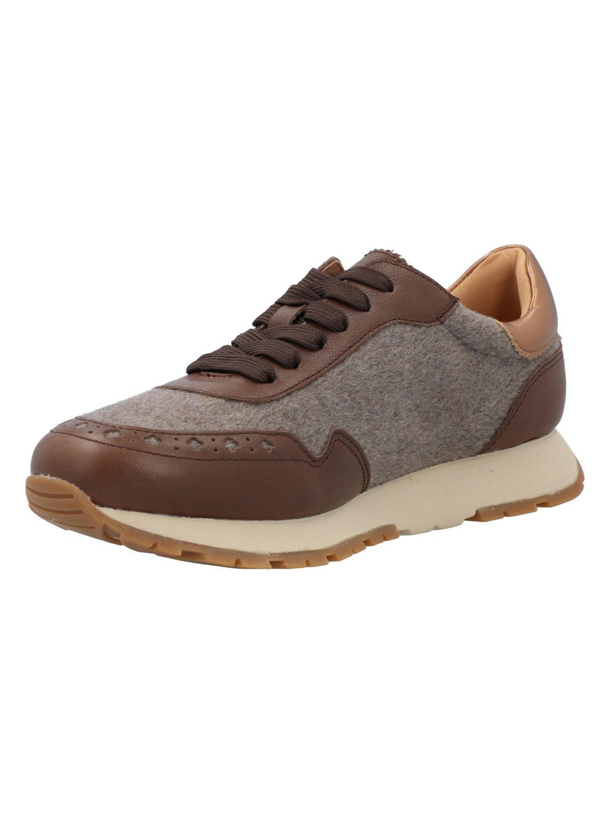 Zapatilla Cuero Mujer Bonete Café-4