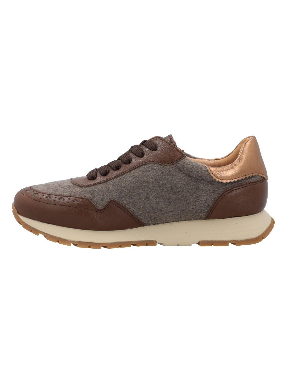 Zapatilla Cuero Mujer Bonete Café-5