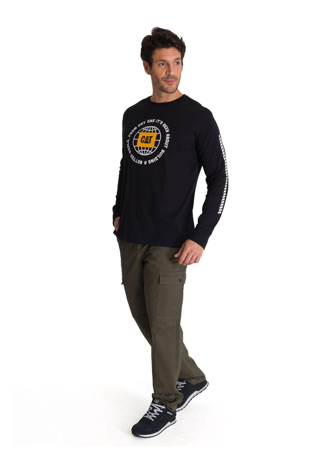 Polera Manga Larga Hombre Everyday Workwear Negro-5