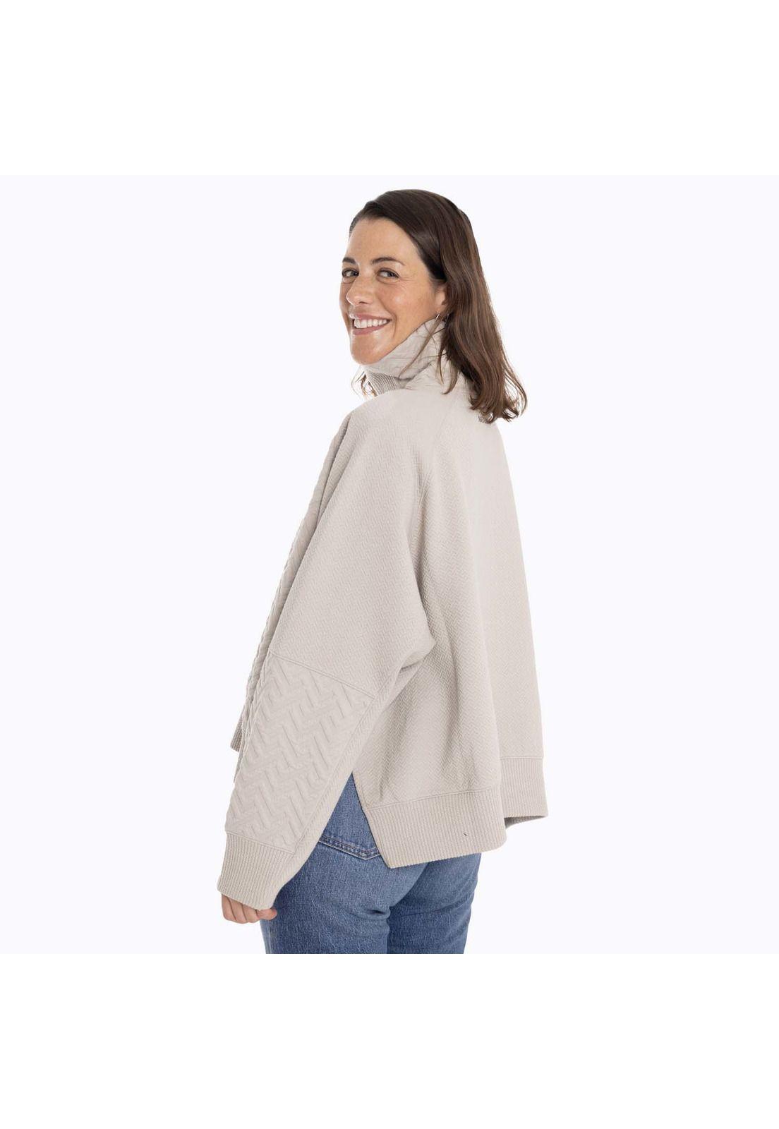 Chaleco Mujer Crooked Sweatshirt Crema Merrell-3
