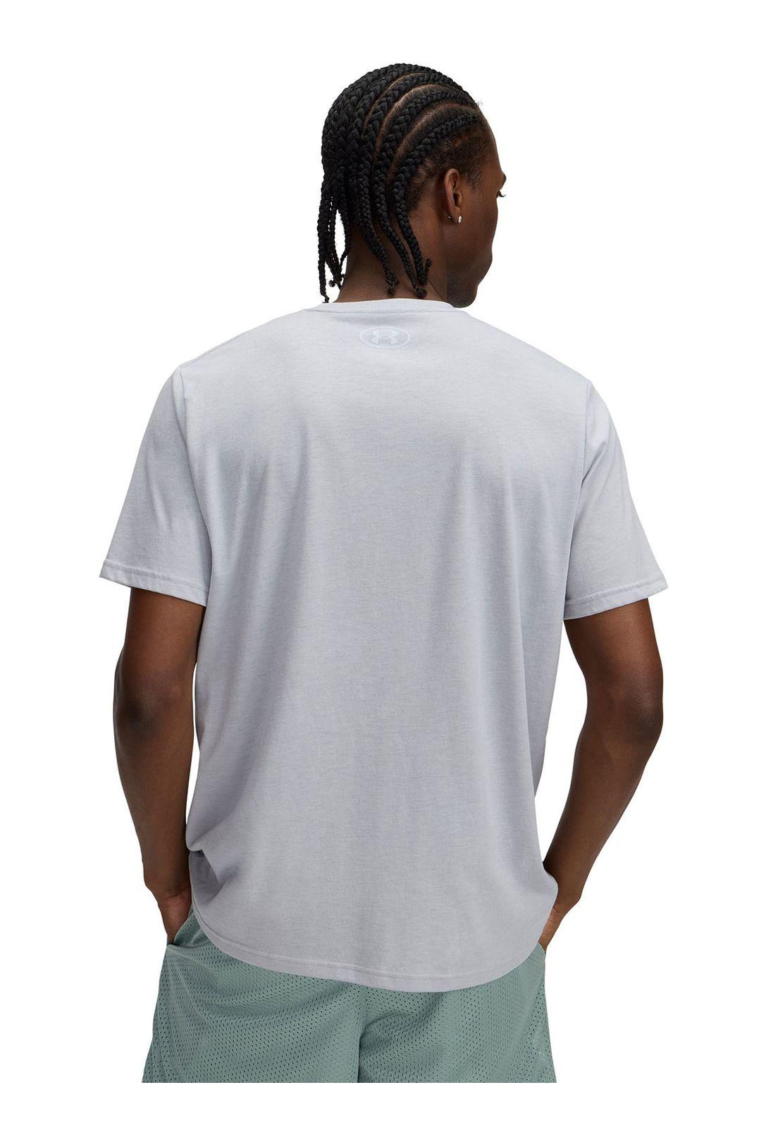 Polera Manga Corta Ua Reflective Big Logo Gris Para Hom-1
