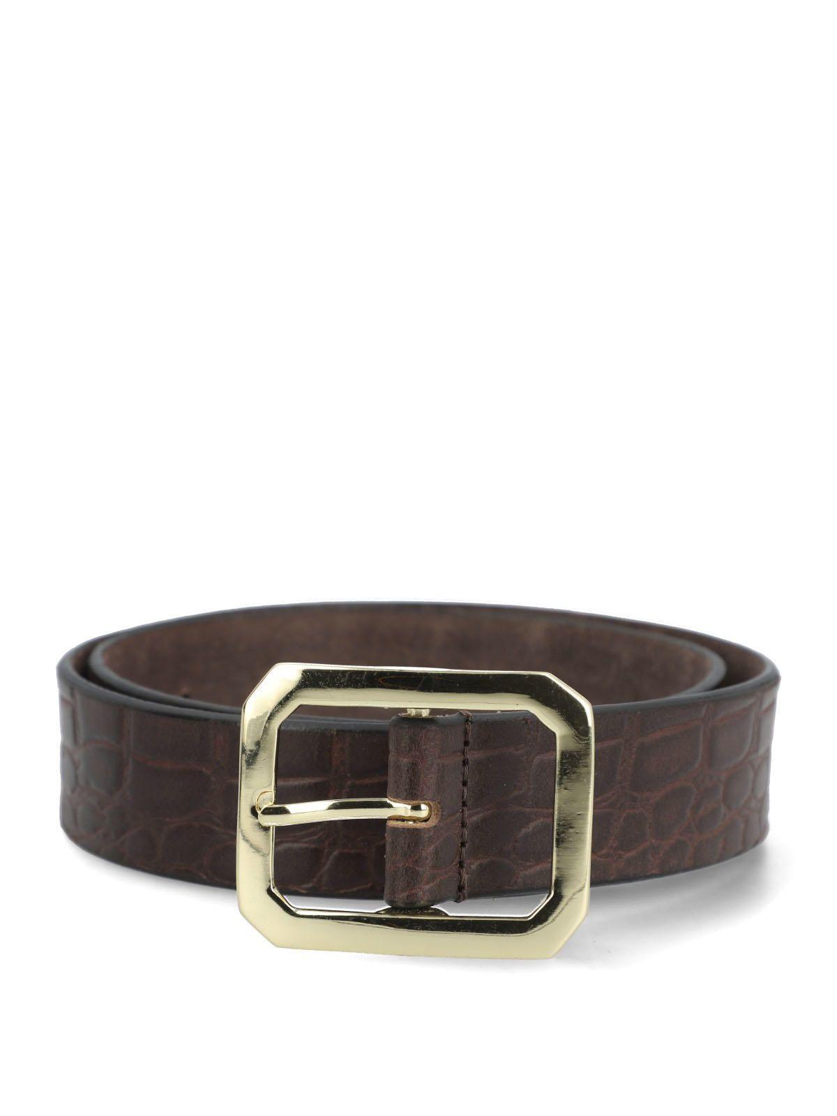 Cinturón Cuero Mujer Hpw Croco Café-1