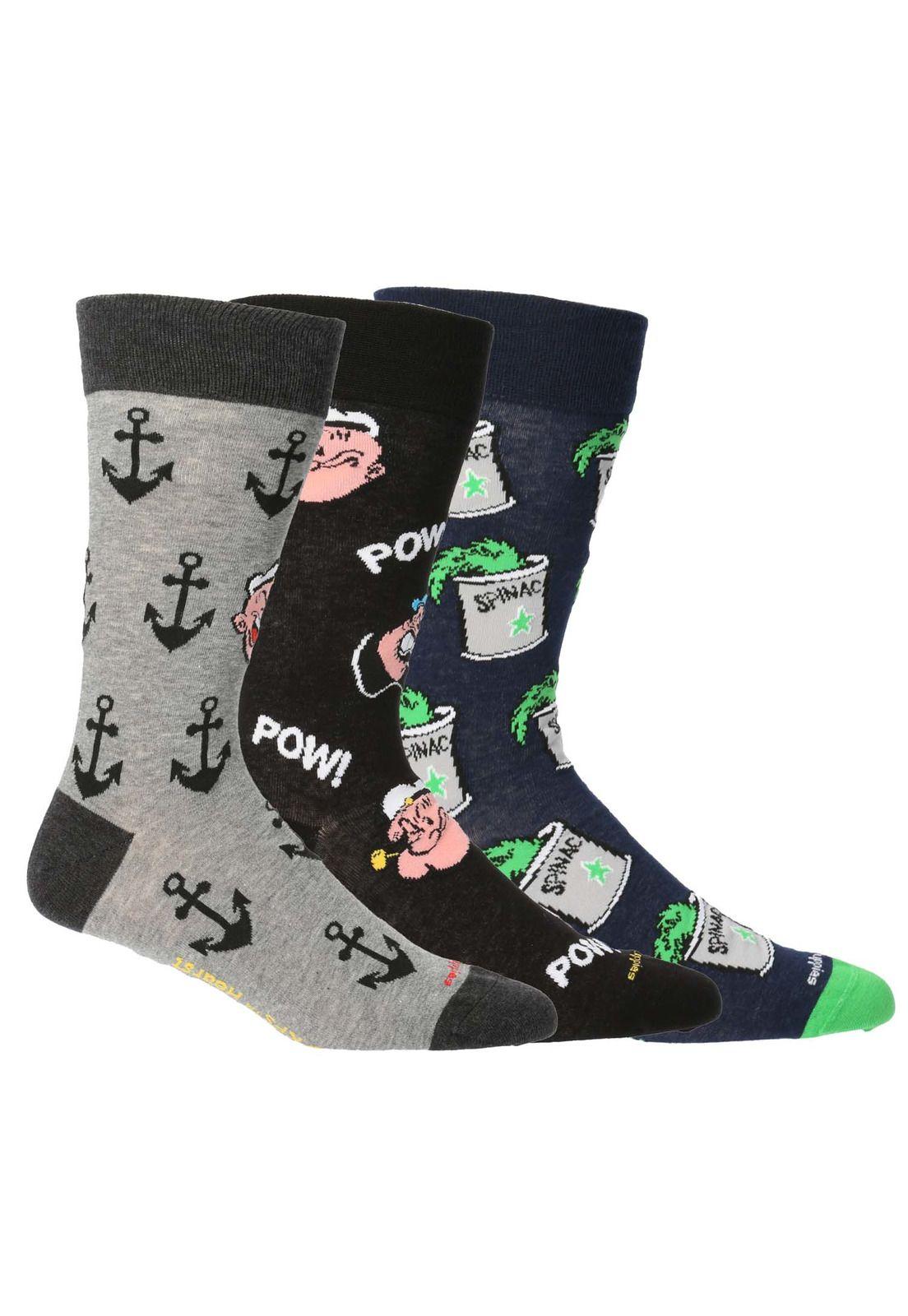 Calcetín Hombre H Pack Gift Popeye Multi-1