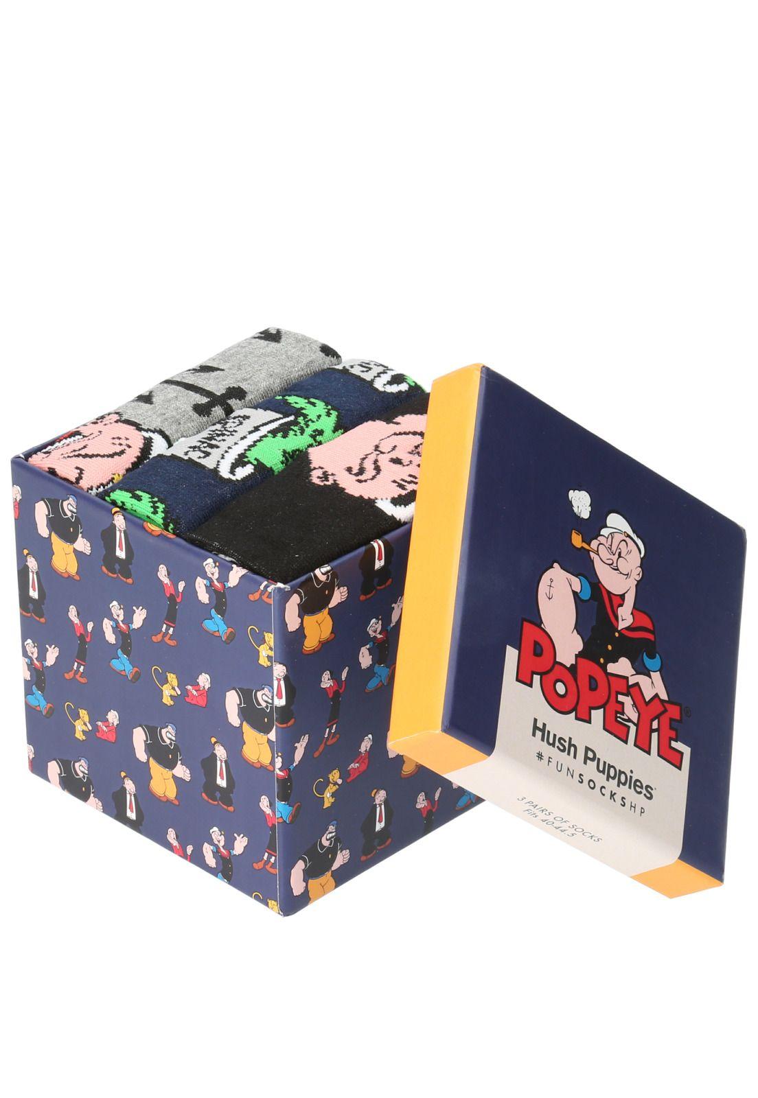 Calcetín Hombre H Pack Gift Popeye Multi-2